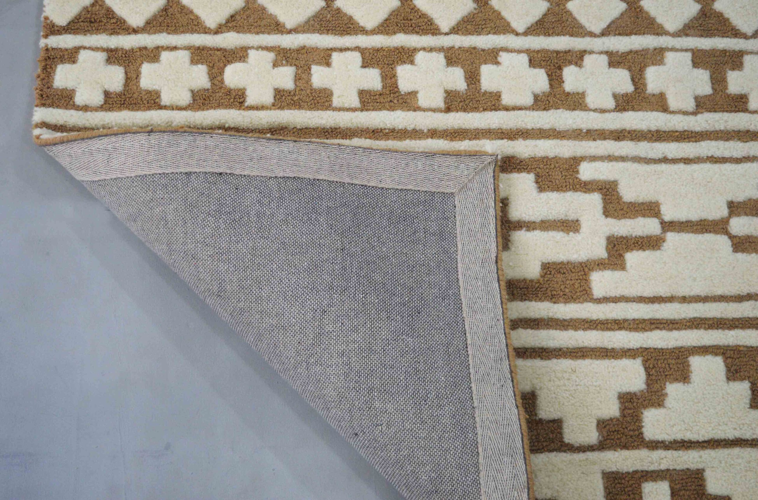 Hand Tufted Geometric pattern Wool Area Rug for Living Room, Bedroom, Kids Room and Guest Room