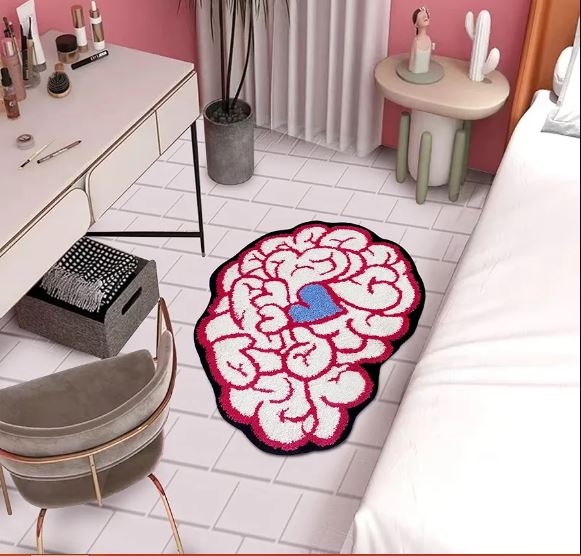 Brain-shaped  Area Rug for home and Creative place