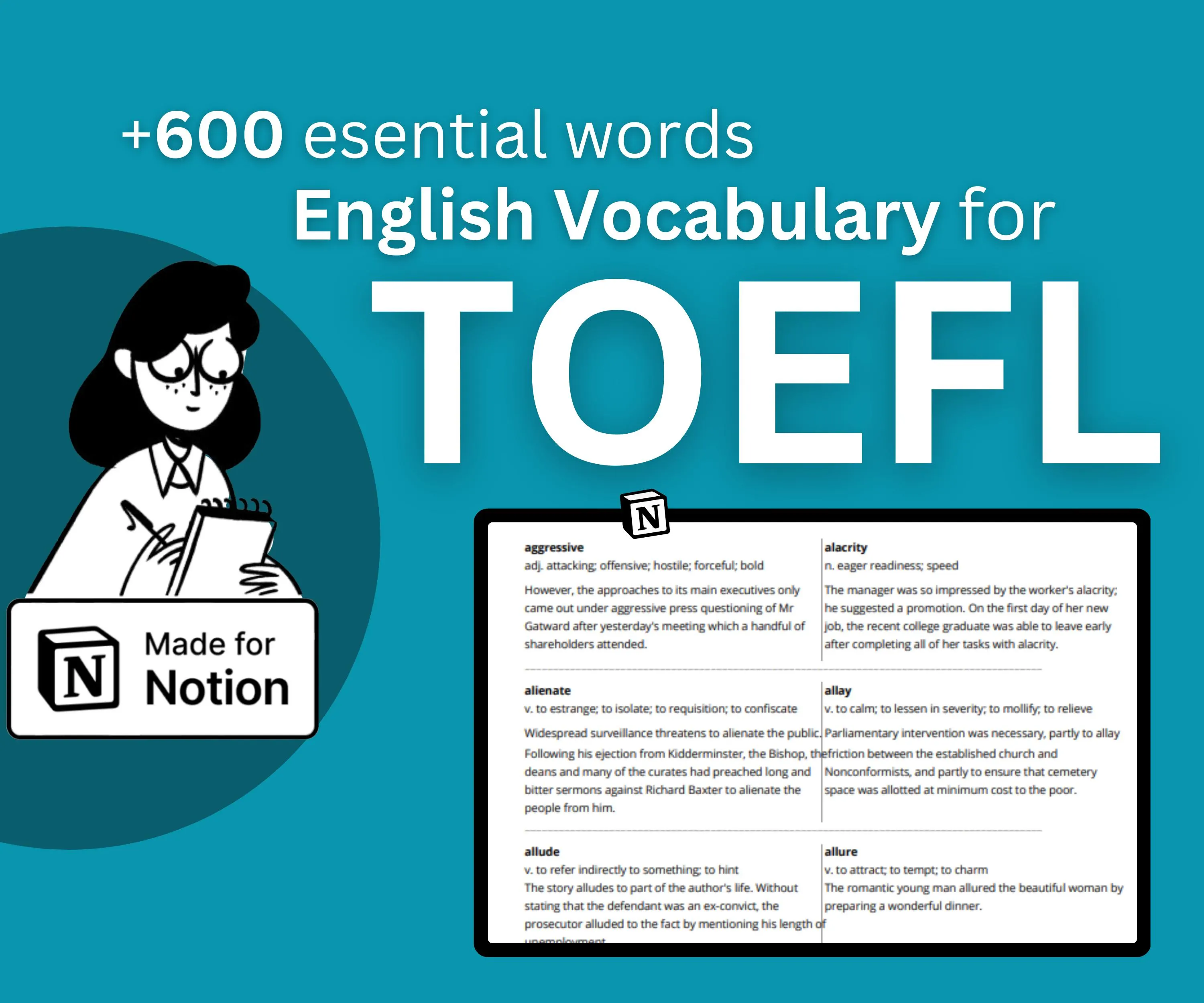 +600 Essential TOEFL Words - English Vocabulary Guide