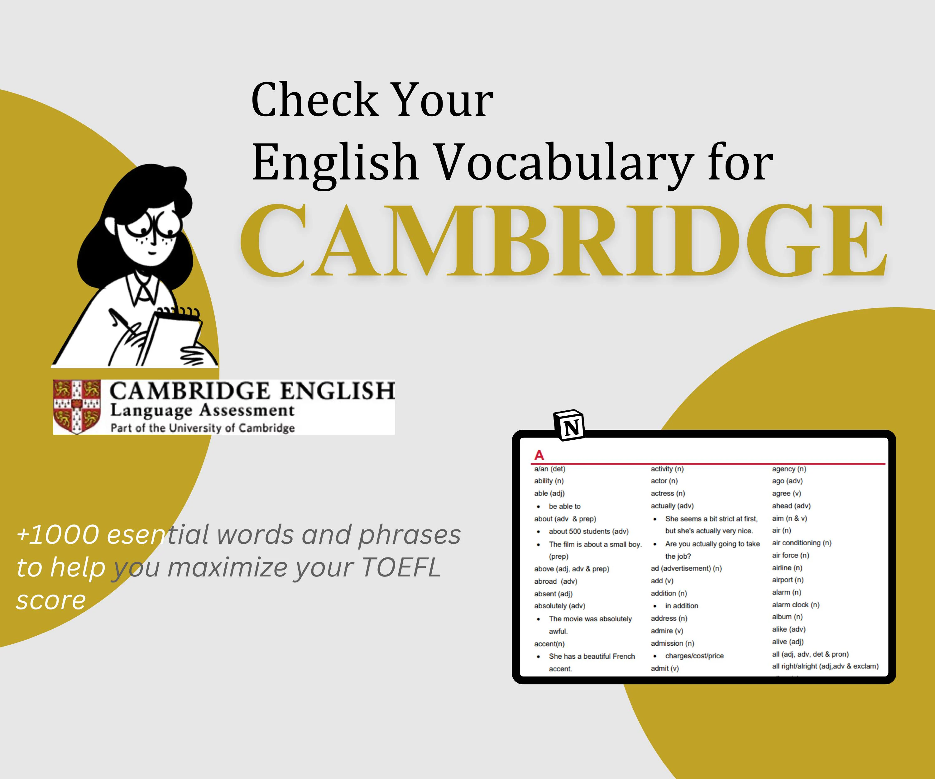 Ultimate 1000 Vocabulary Cambridge Word List