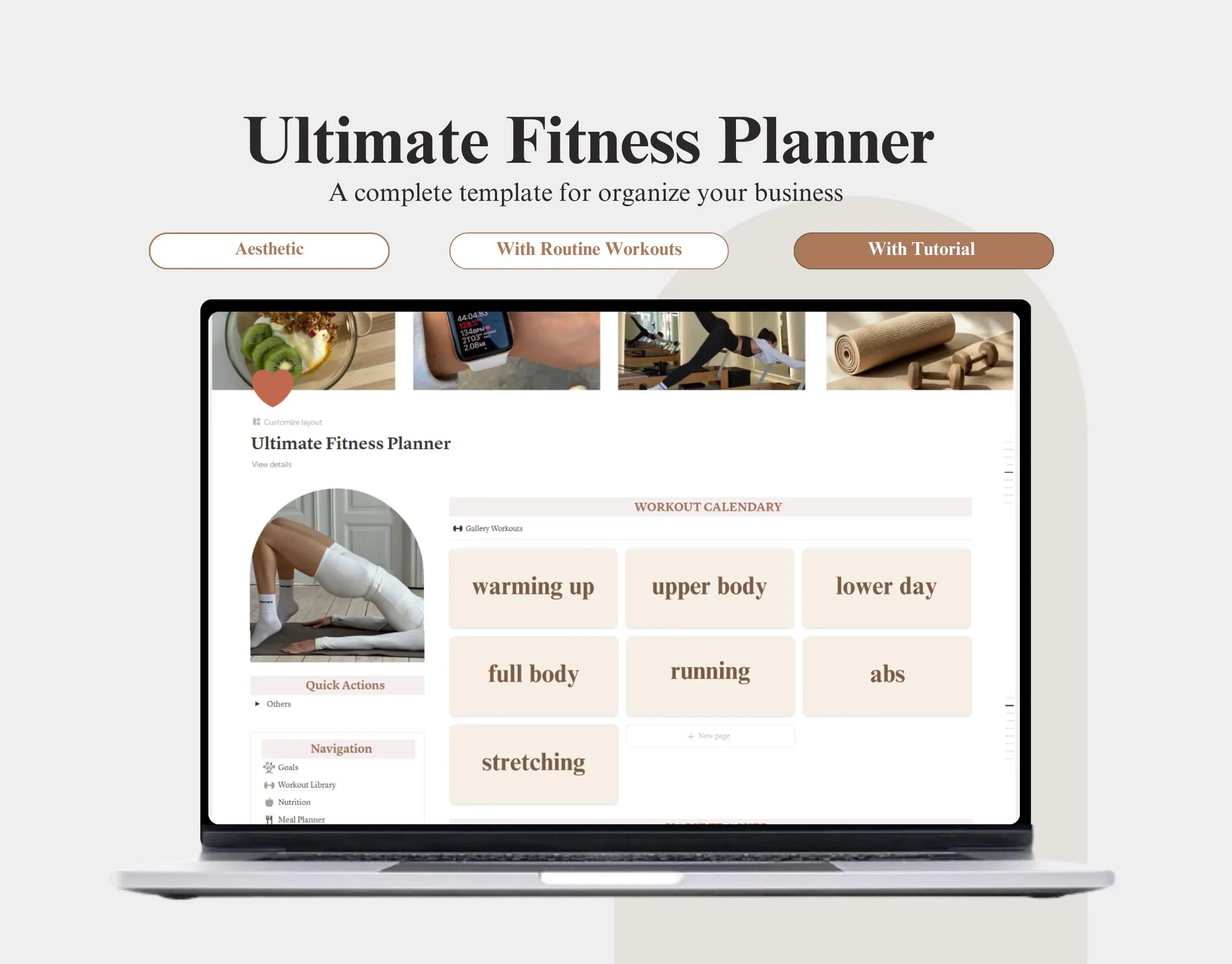 Ultimate Fitness Planner | Fitness Planner for Notion