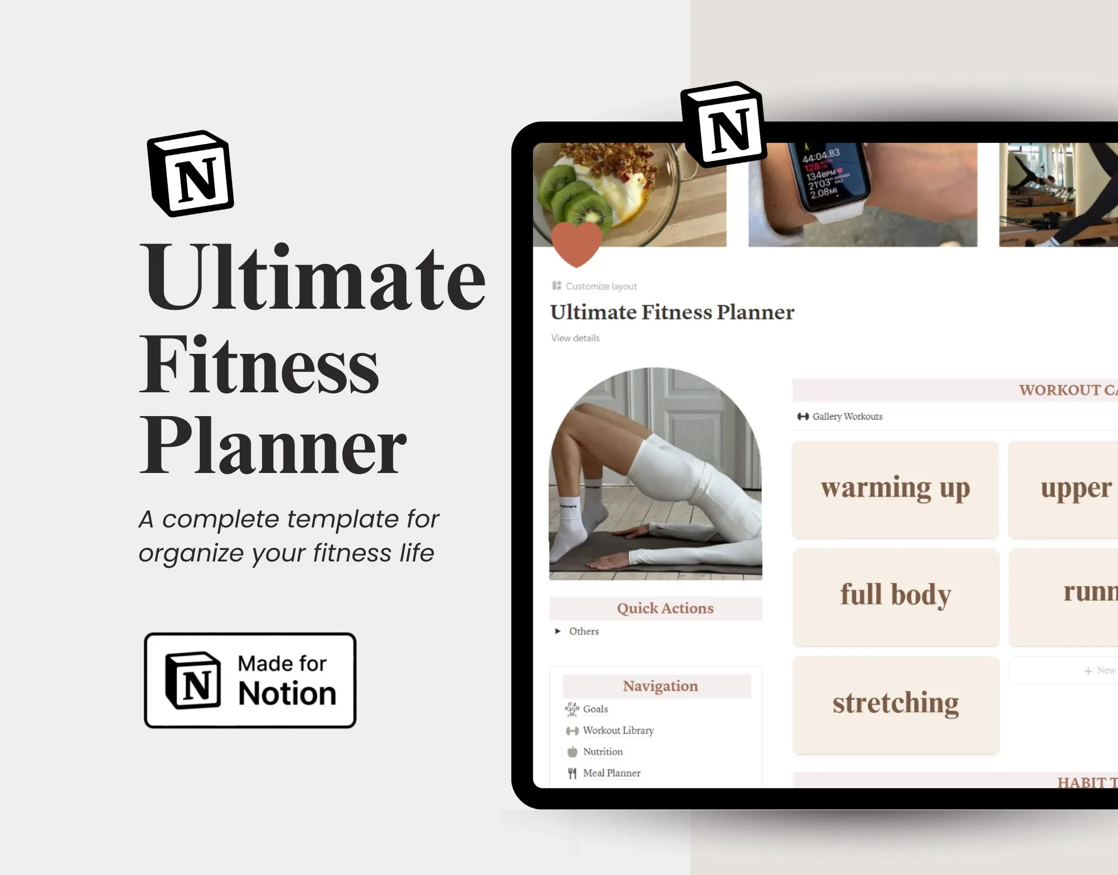 Ultimate Fitness Planner | Fitness Planner for Notion