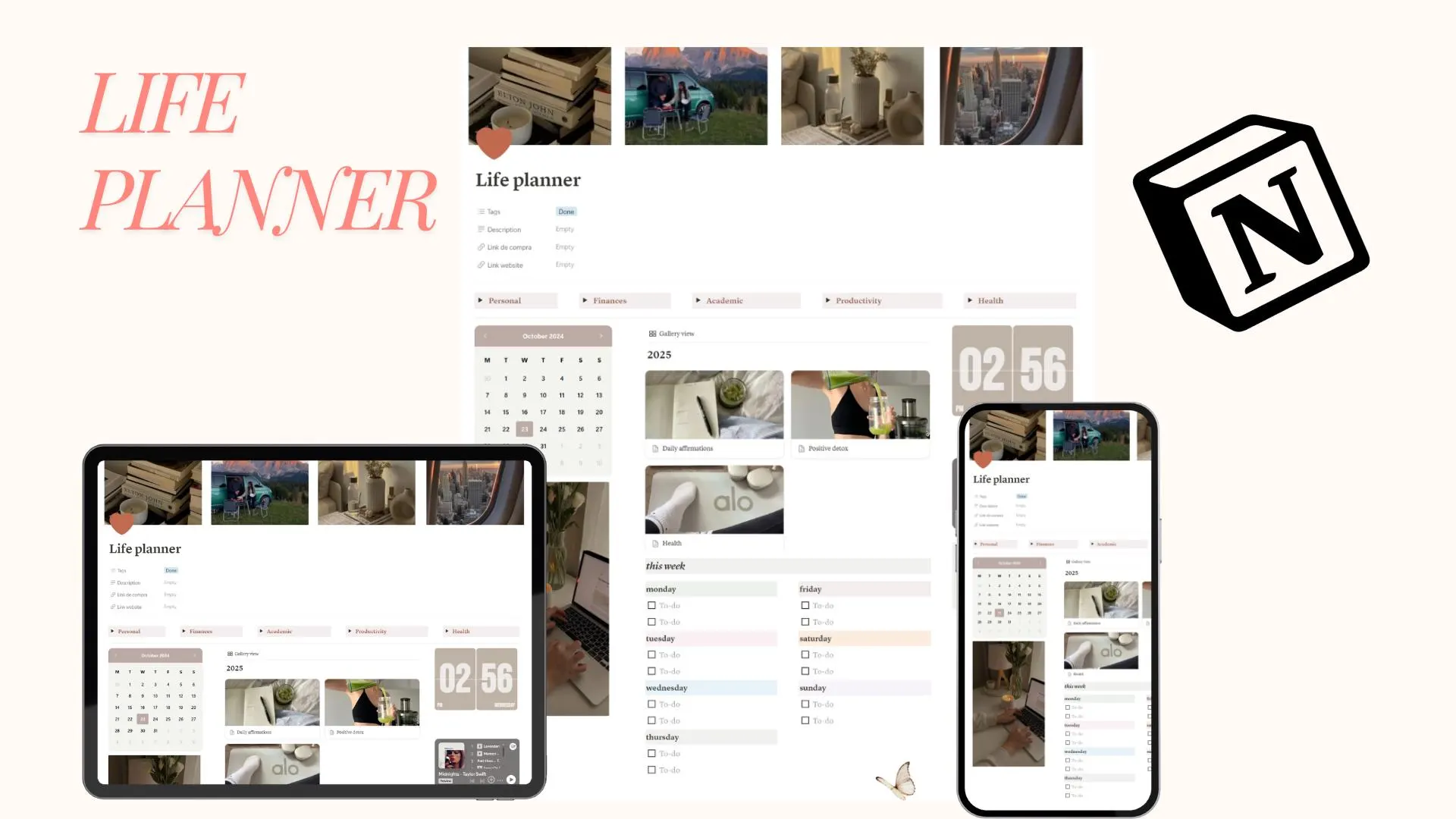 ADHD Life Planner | Plantilla Notion para Productividad y Bienestar