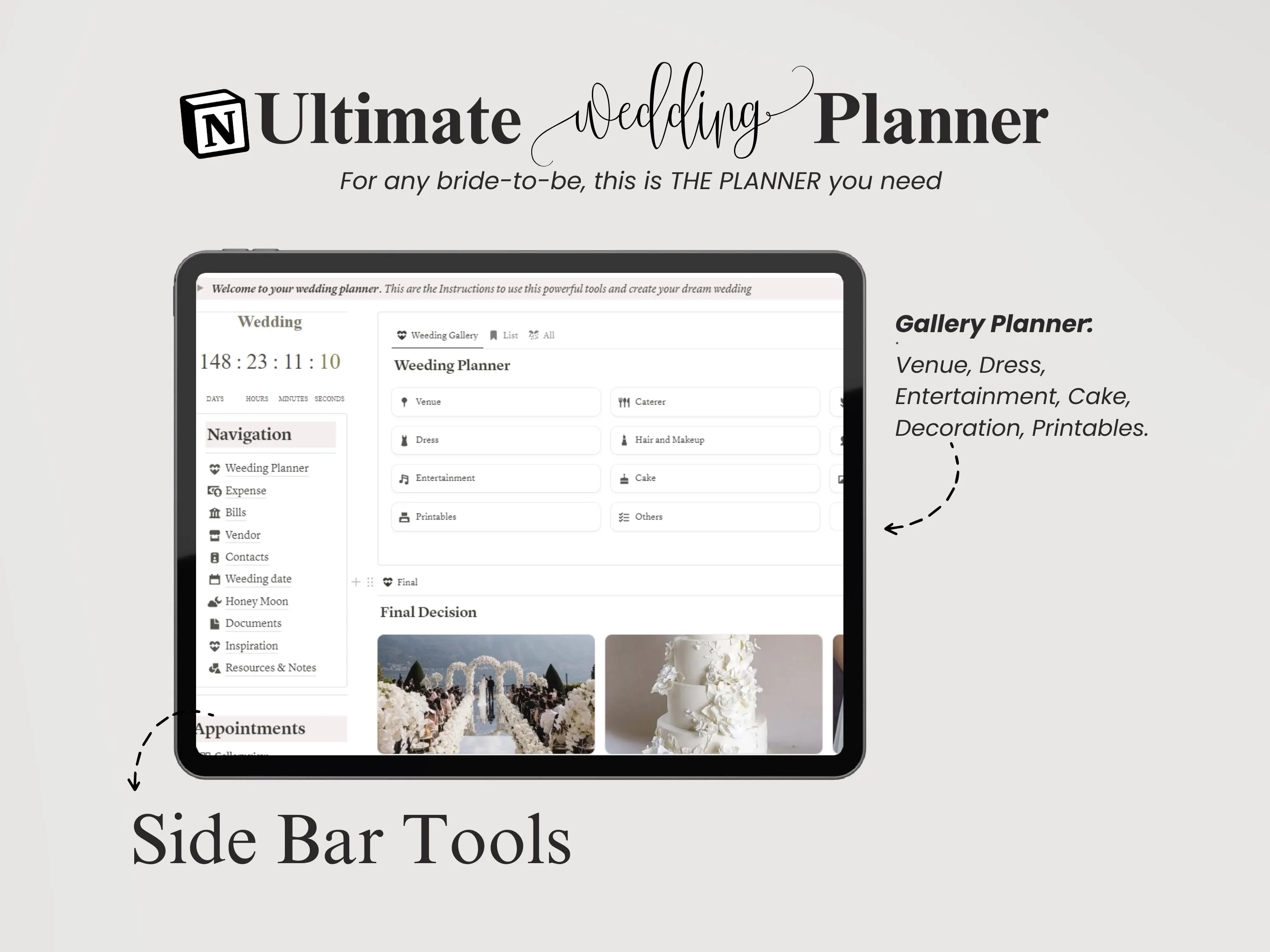 Digital Wedding Planner | Plantilla Notion para Organización de Bodas