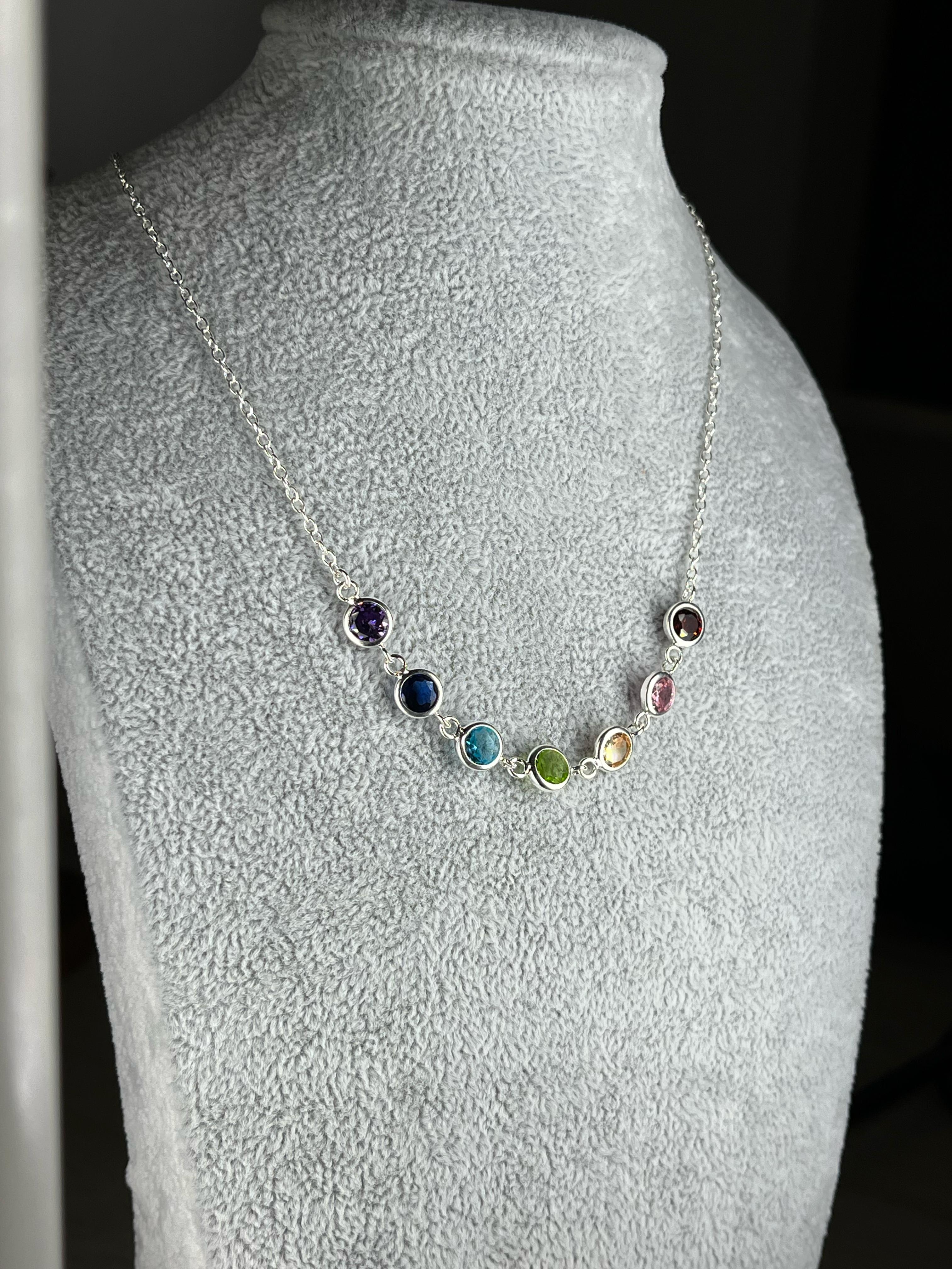 Gargantillas con piedras de multi color 