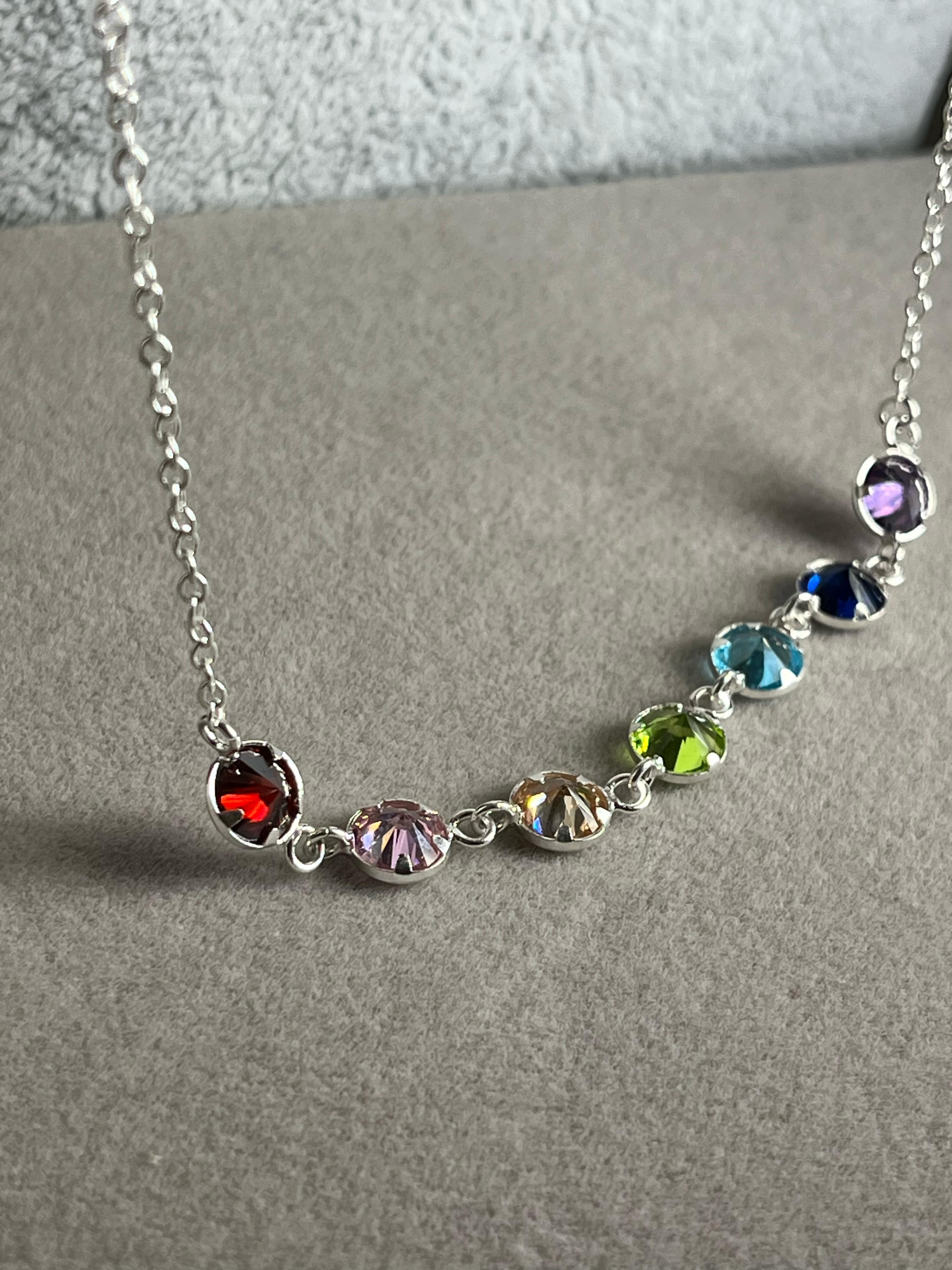 Gargantillas con piedras de multi color 