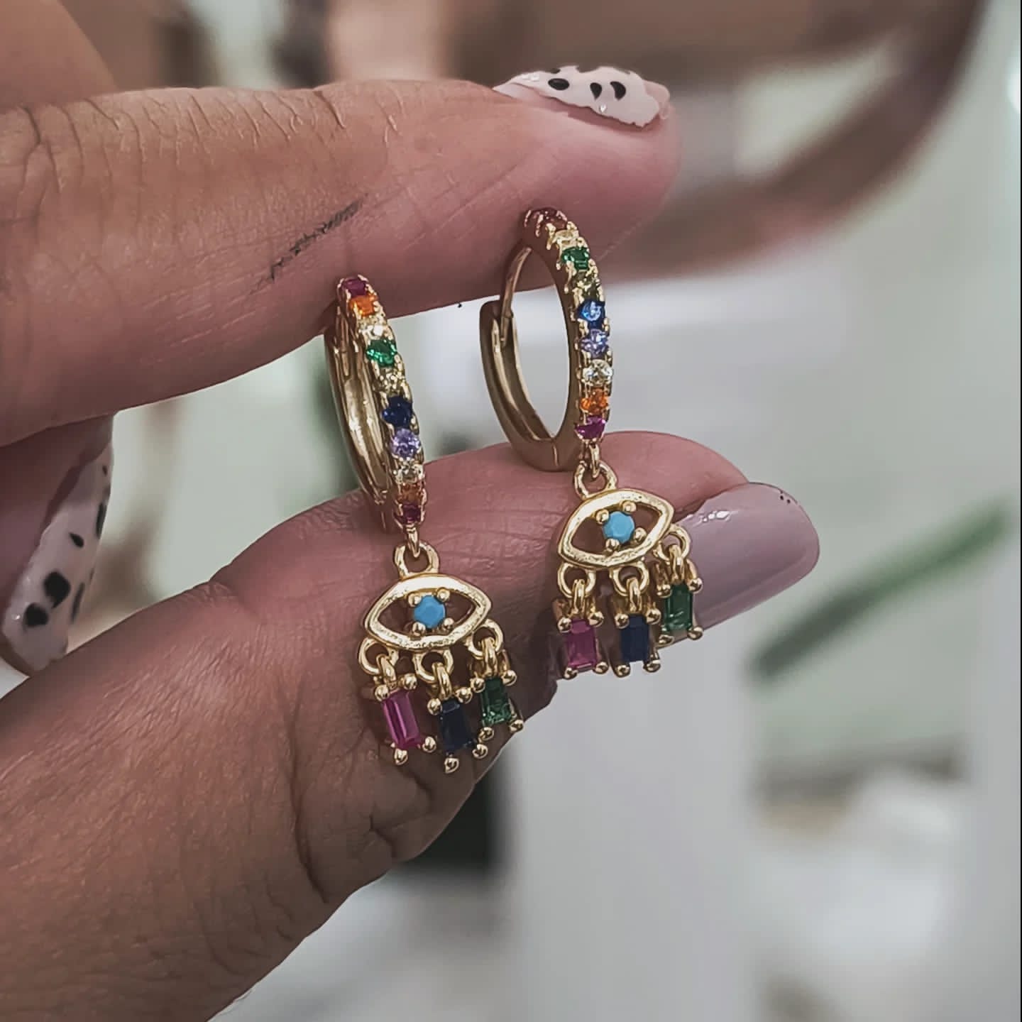 Argollitas de plata bañada en oro