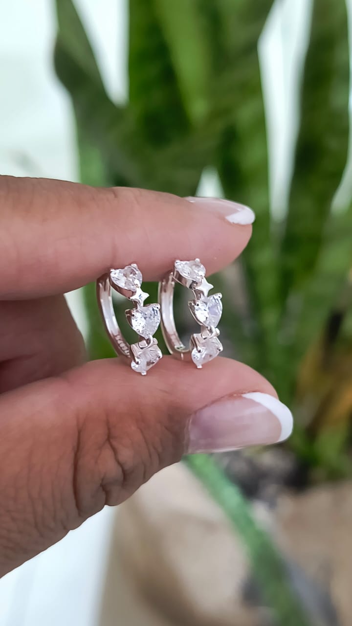 Argollitas de plata medianas 