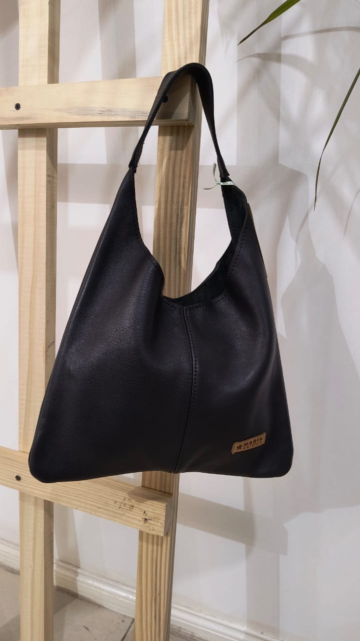 Cartera de cuero negro MIni celia