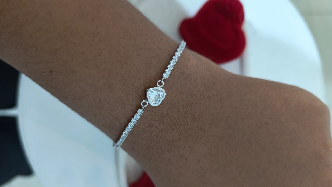 Pulsera tennis con dije cabezon