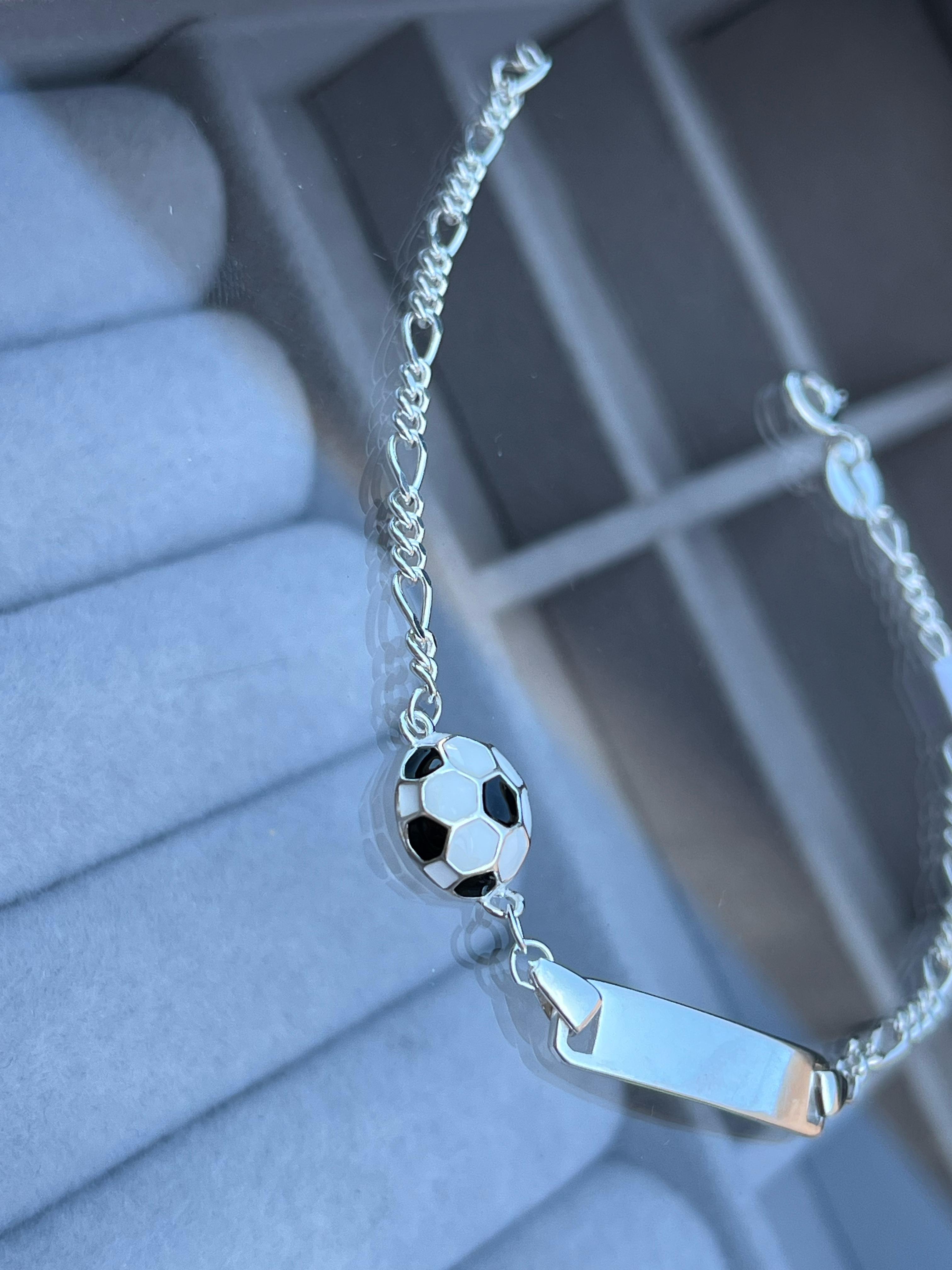 Pulsera identidad con pelota de fútbol