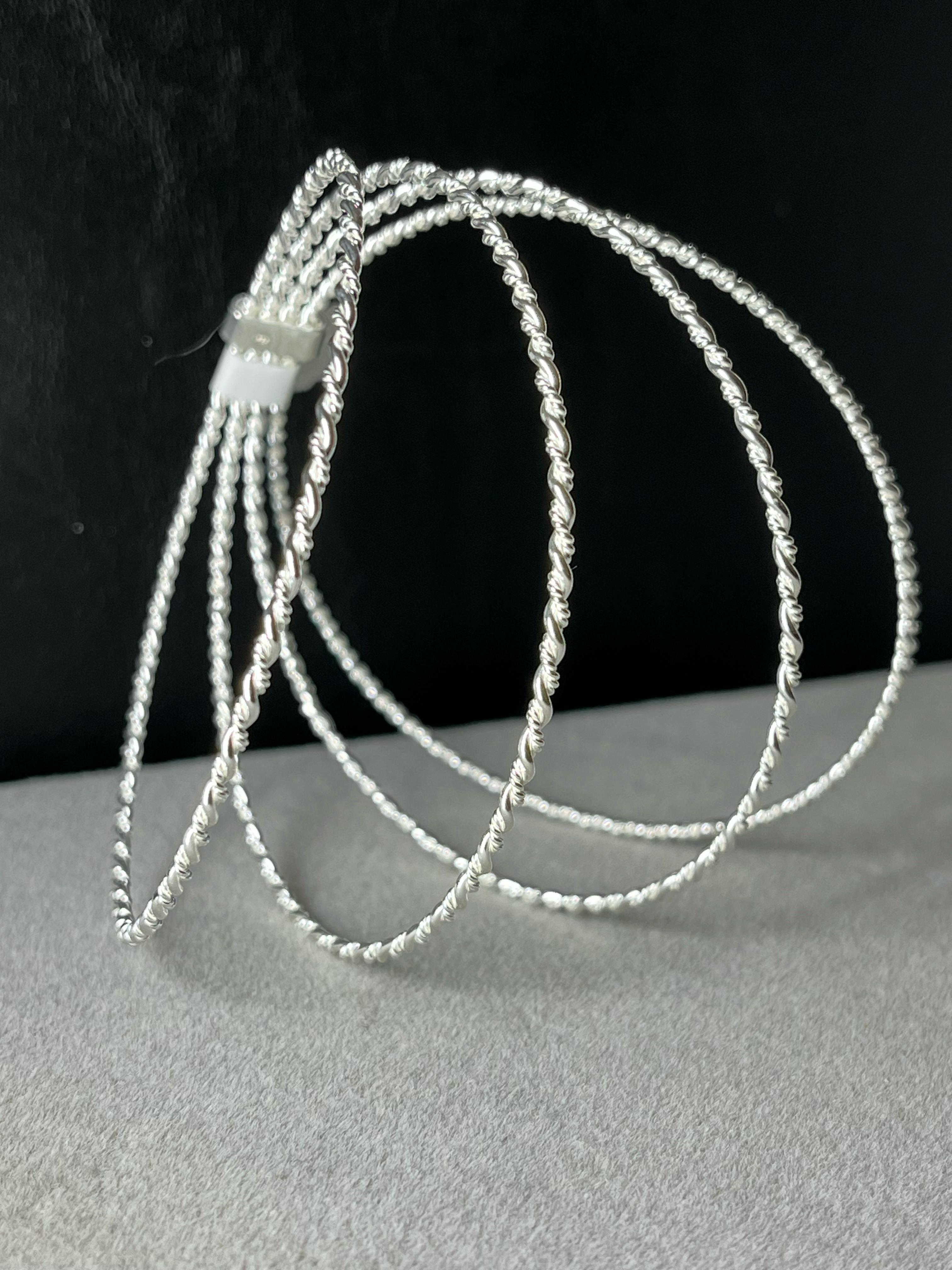 Esclava de plata con 4 hilos 