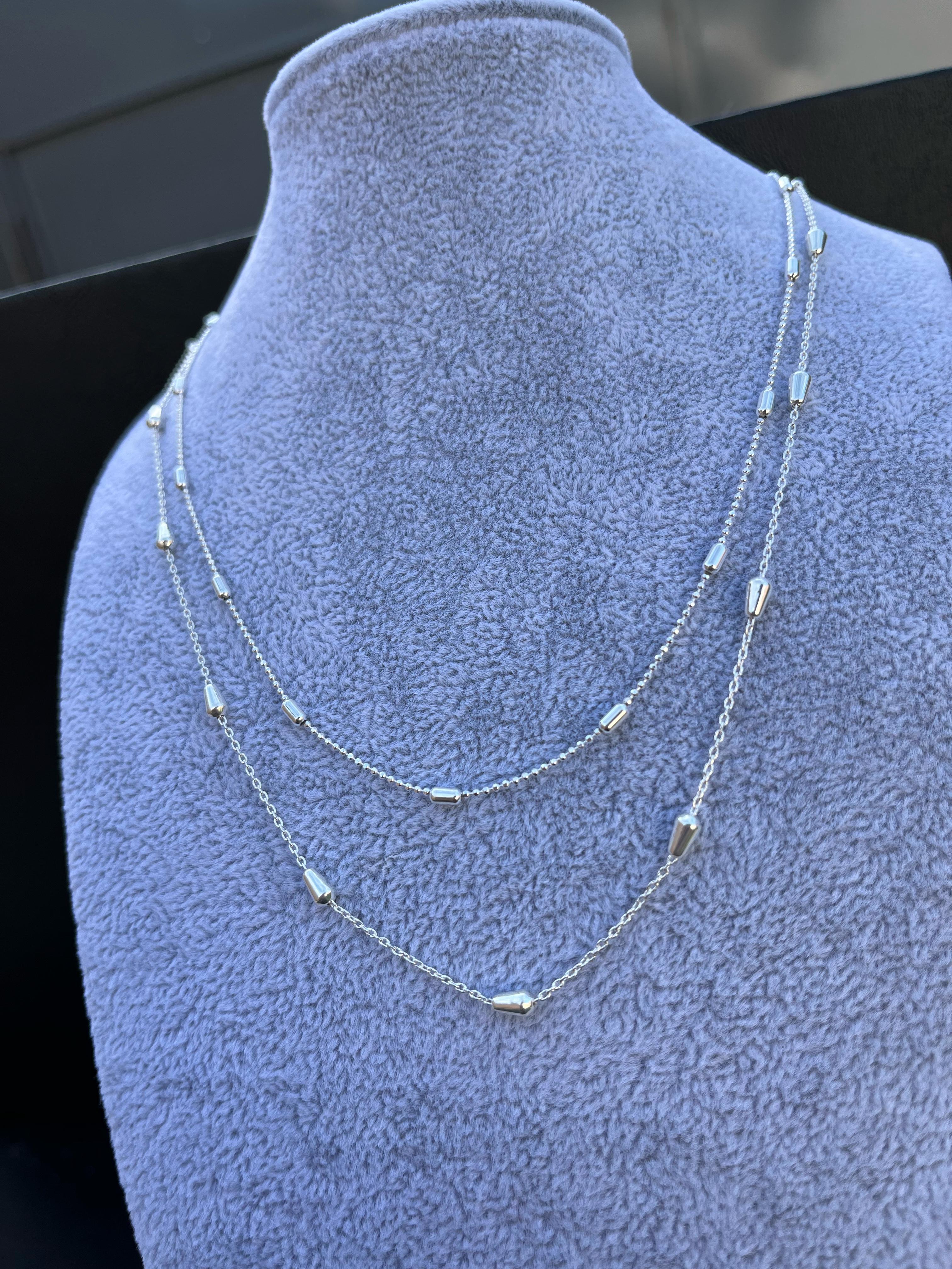 Cadena tipo gargantilla con tubitos 50cm