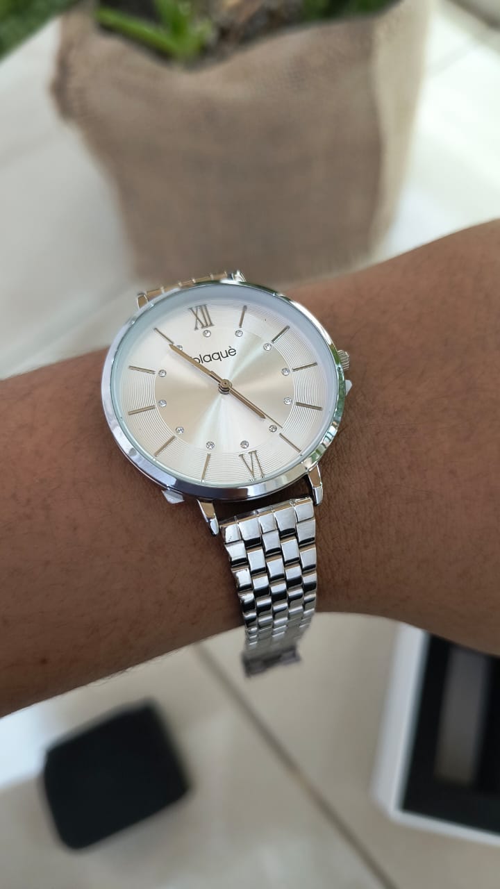 Reloj Blaquè malla de acera interior con cubic