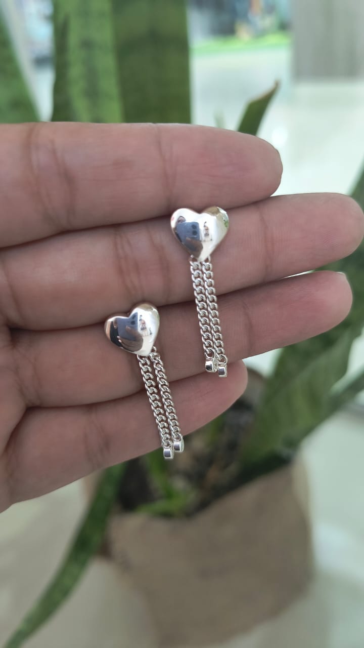Aros Corazón colgantes con cadenas