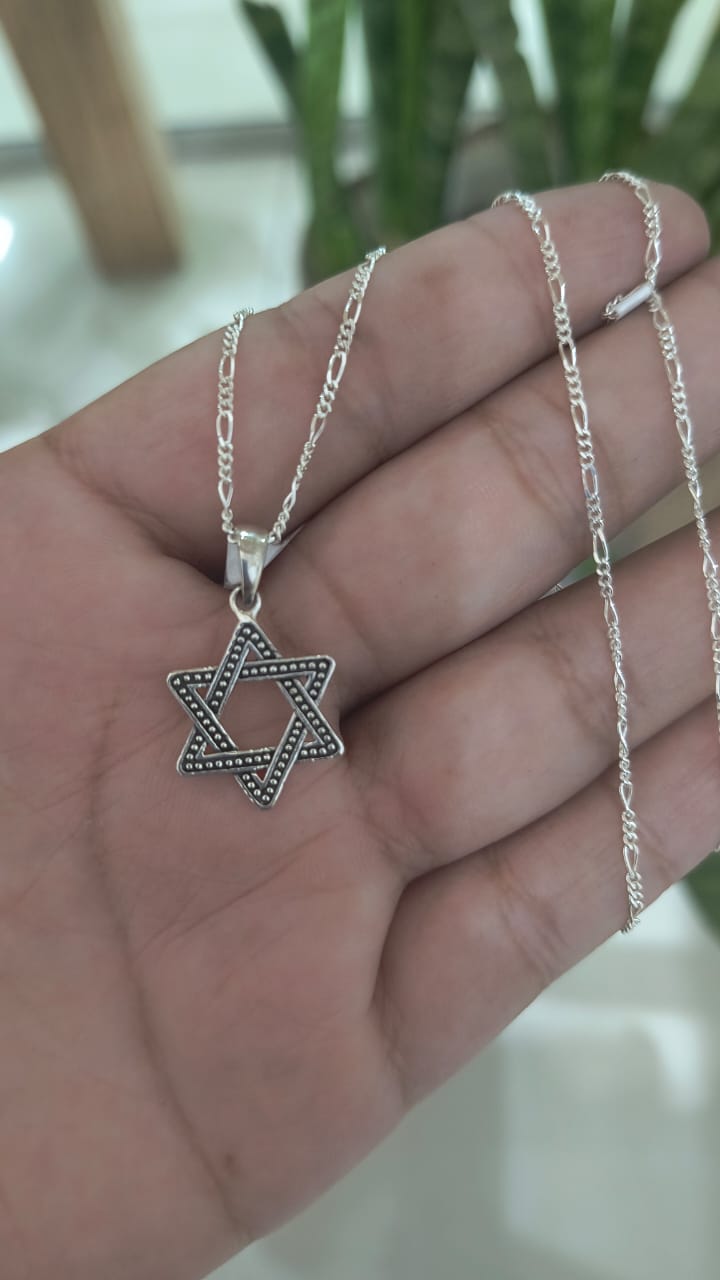 Dije de plata estrella de David