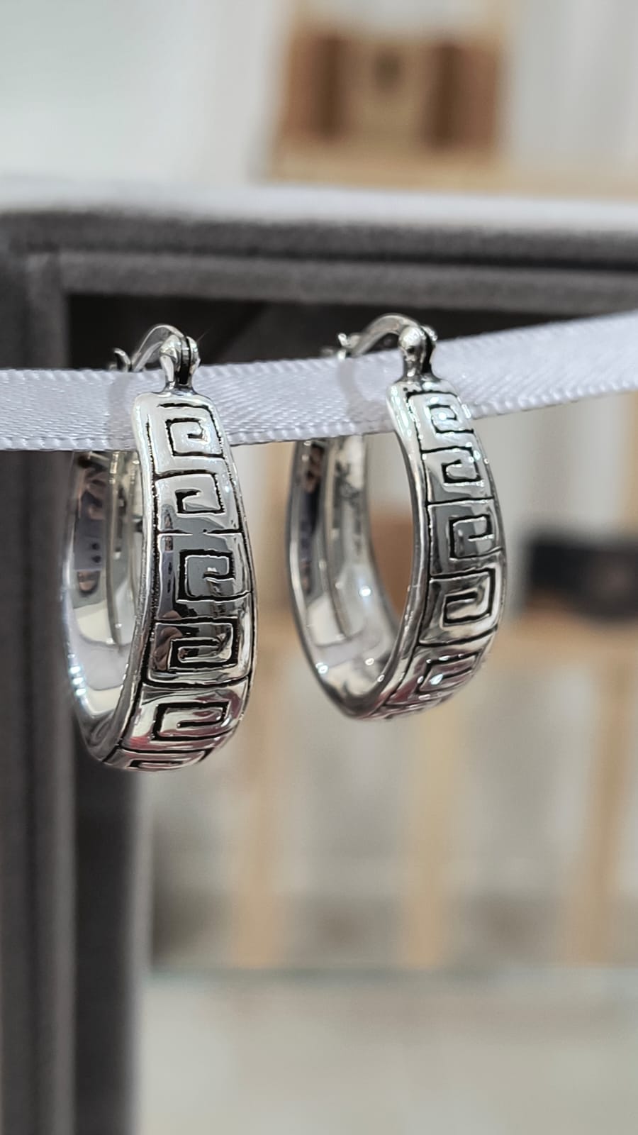 Aros de plata inflada