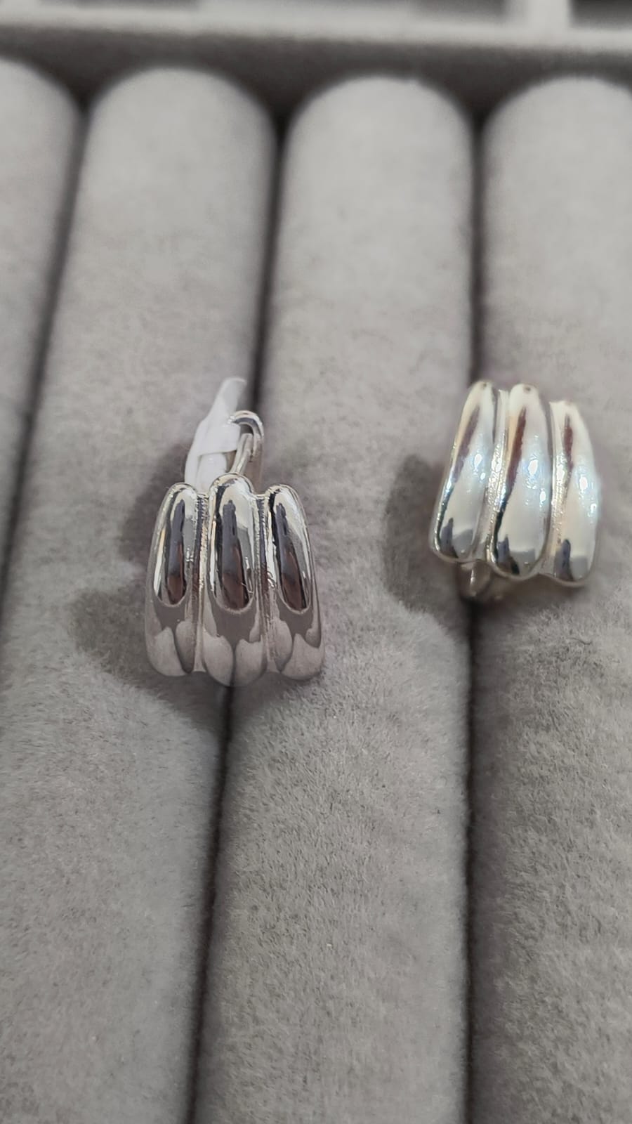 Argollitas anchas de plata