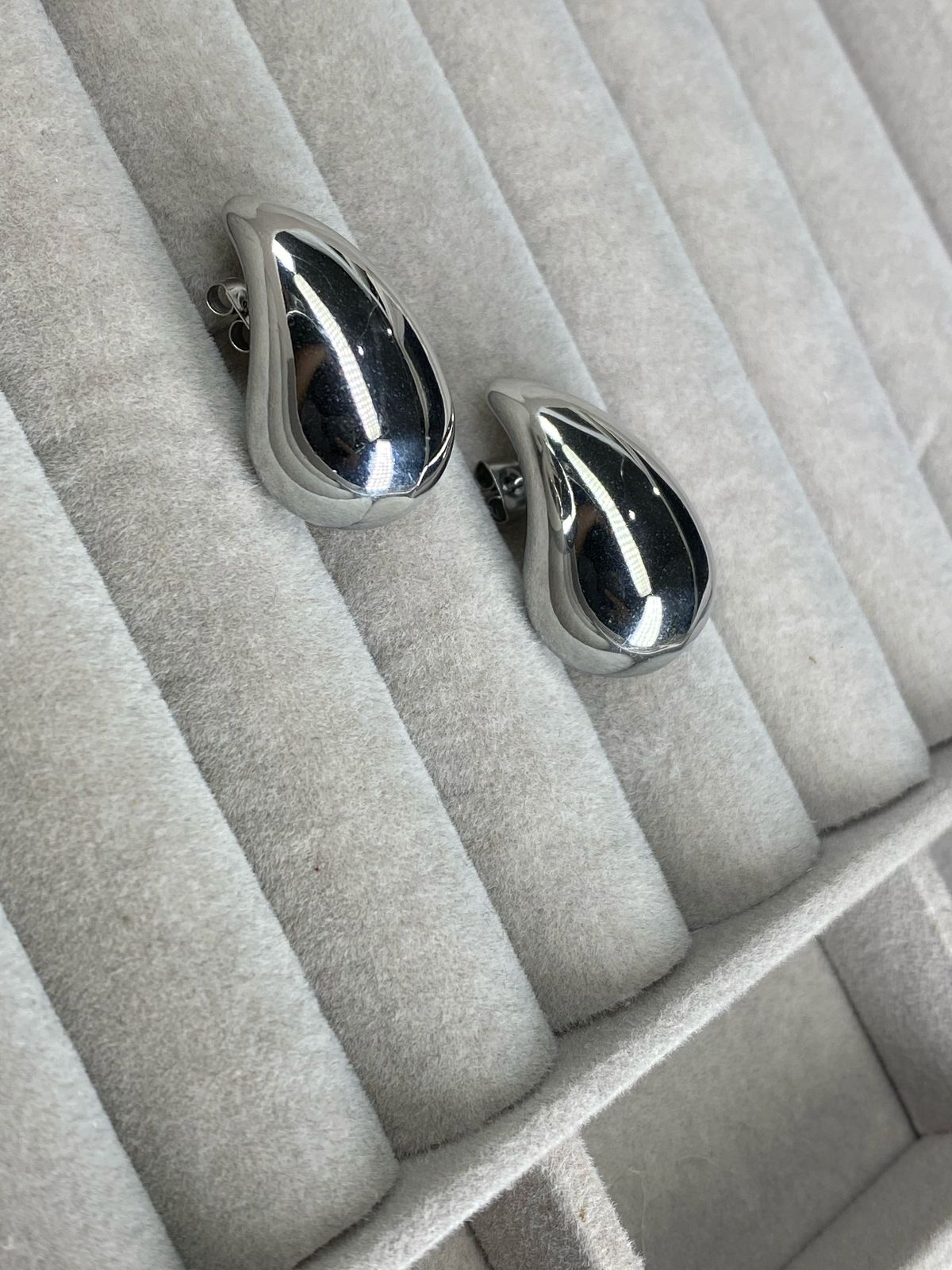 Aros Dropp de acero plateado