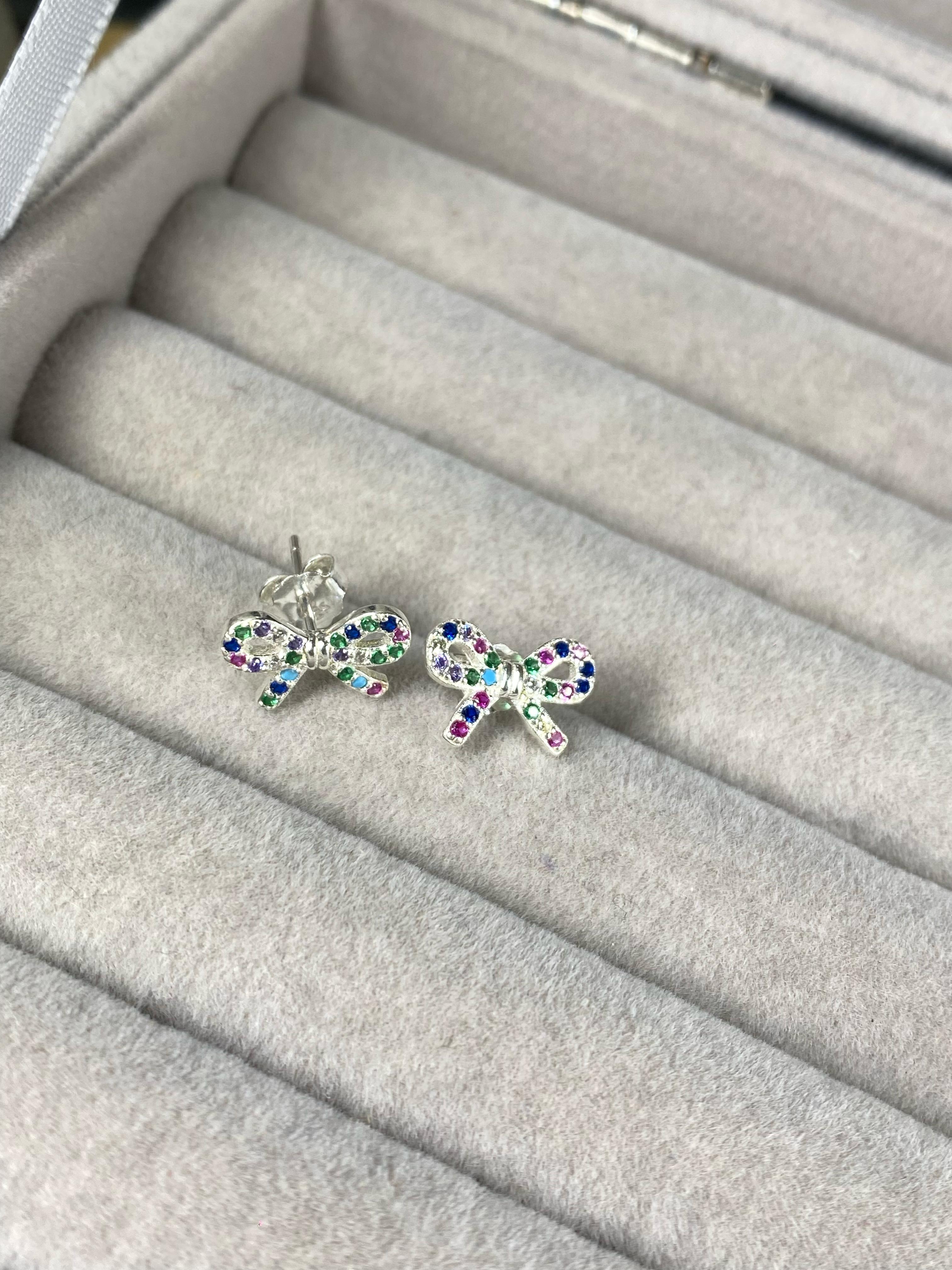 Aros pasantes lazitos multicolor