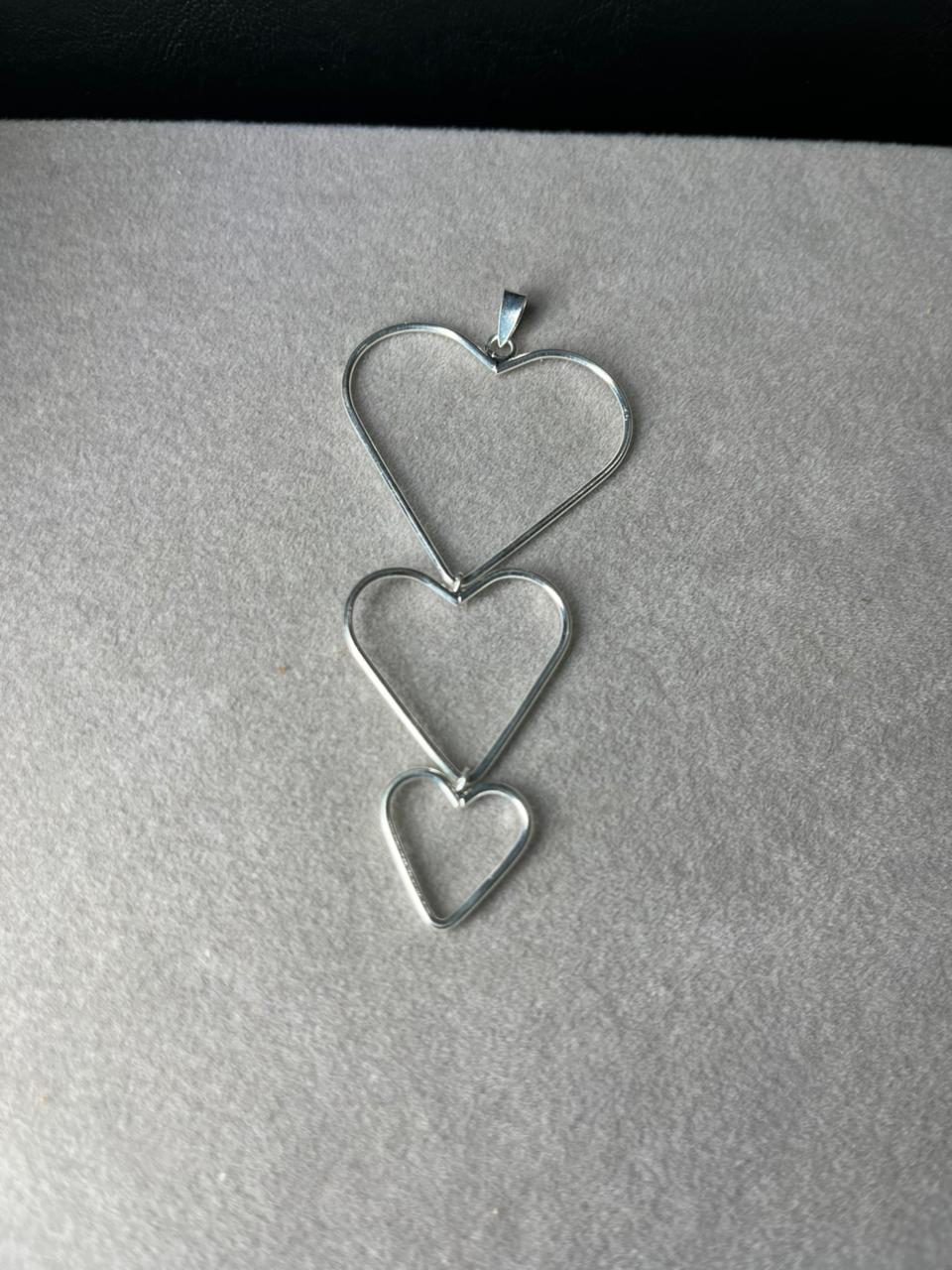 Dije de trile corazón de plata 925
