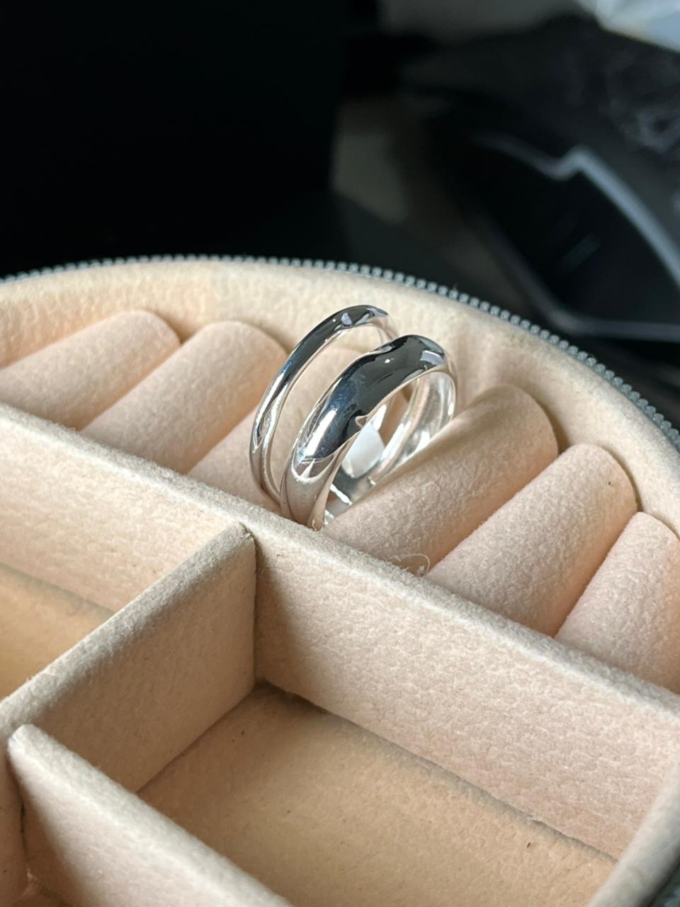 Anillo anillo doble abierto