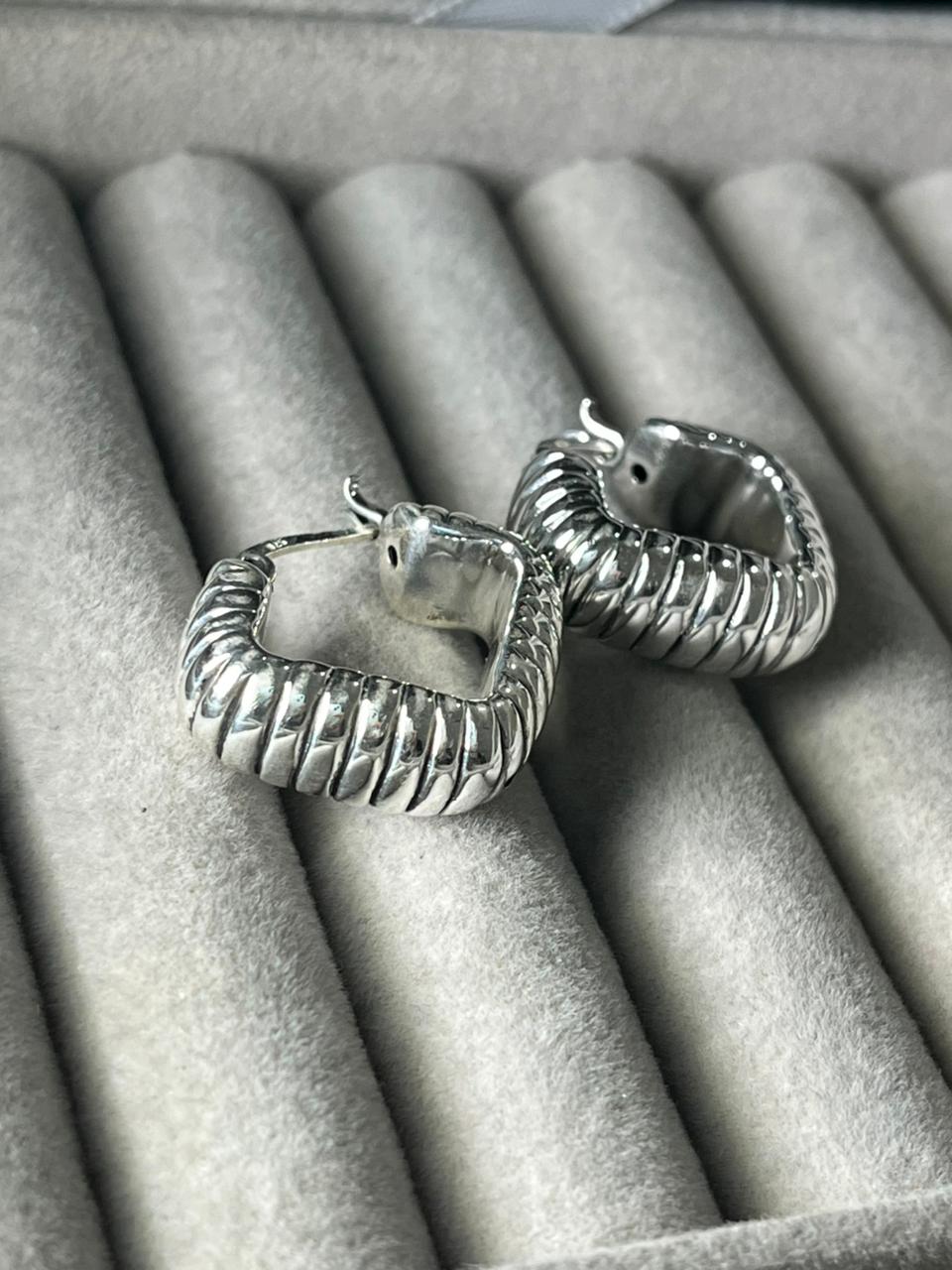 Aros plata inflada
