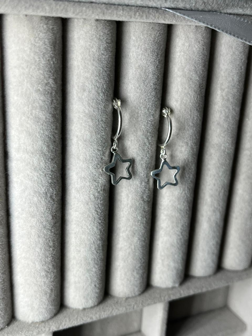 Argollita colgantes con estrella