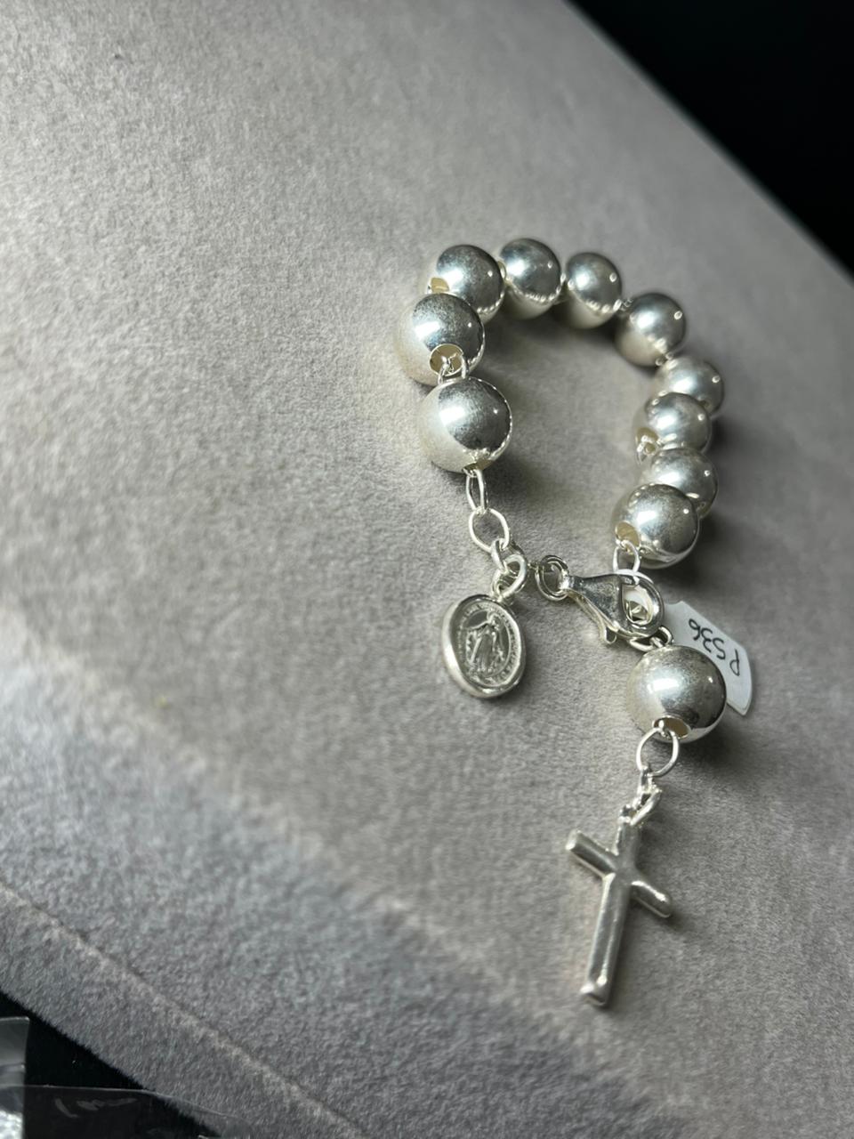Pulsera denario con dije santo