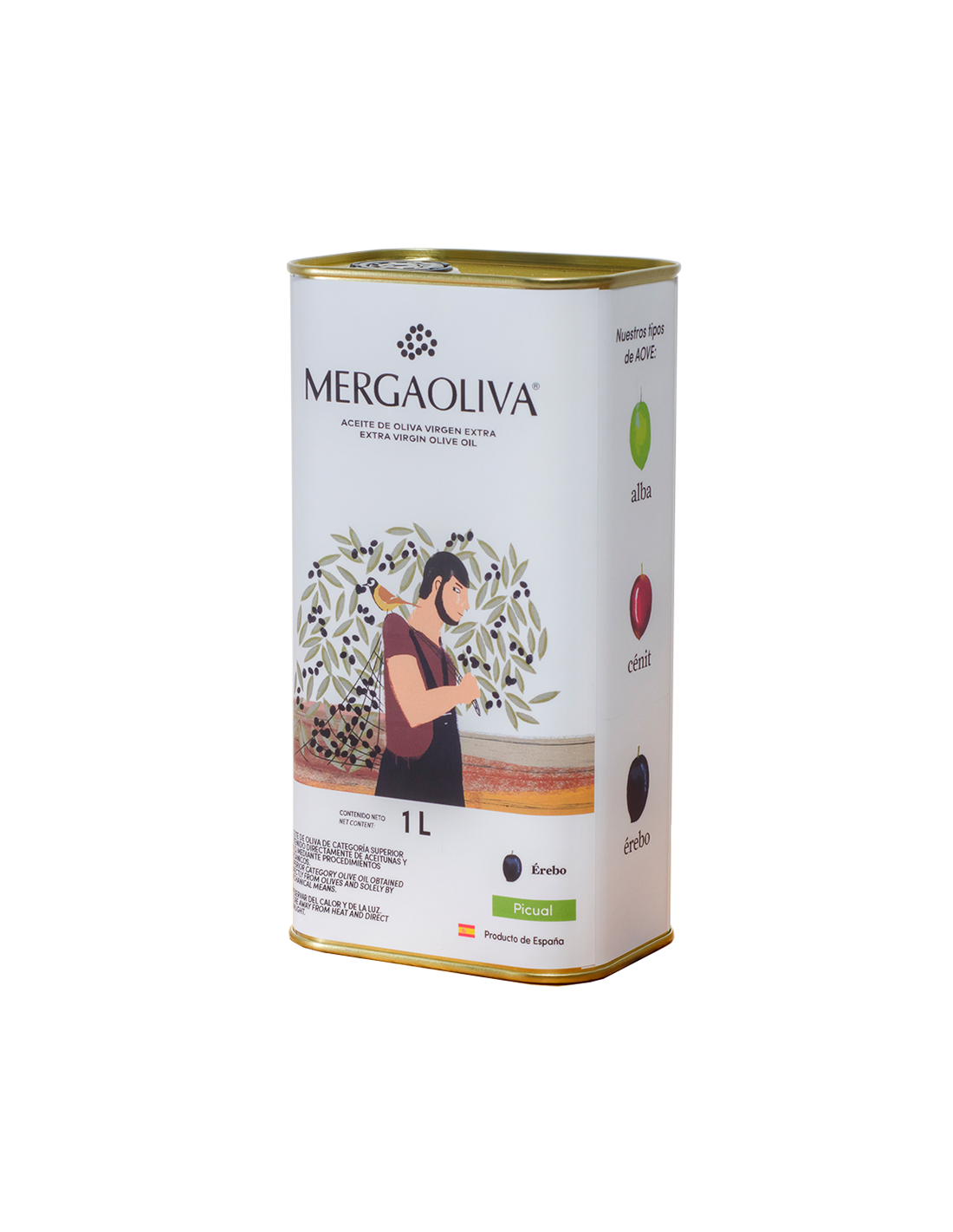 Juodųjų alyvuogių aliejus Picual (EREBO), 250 ml / 1 L