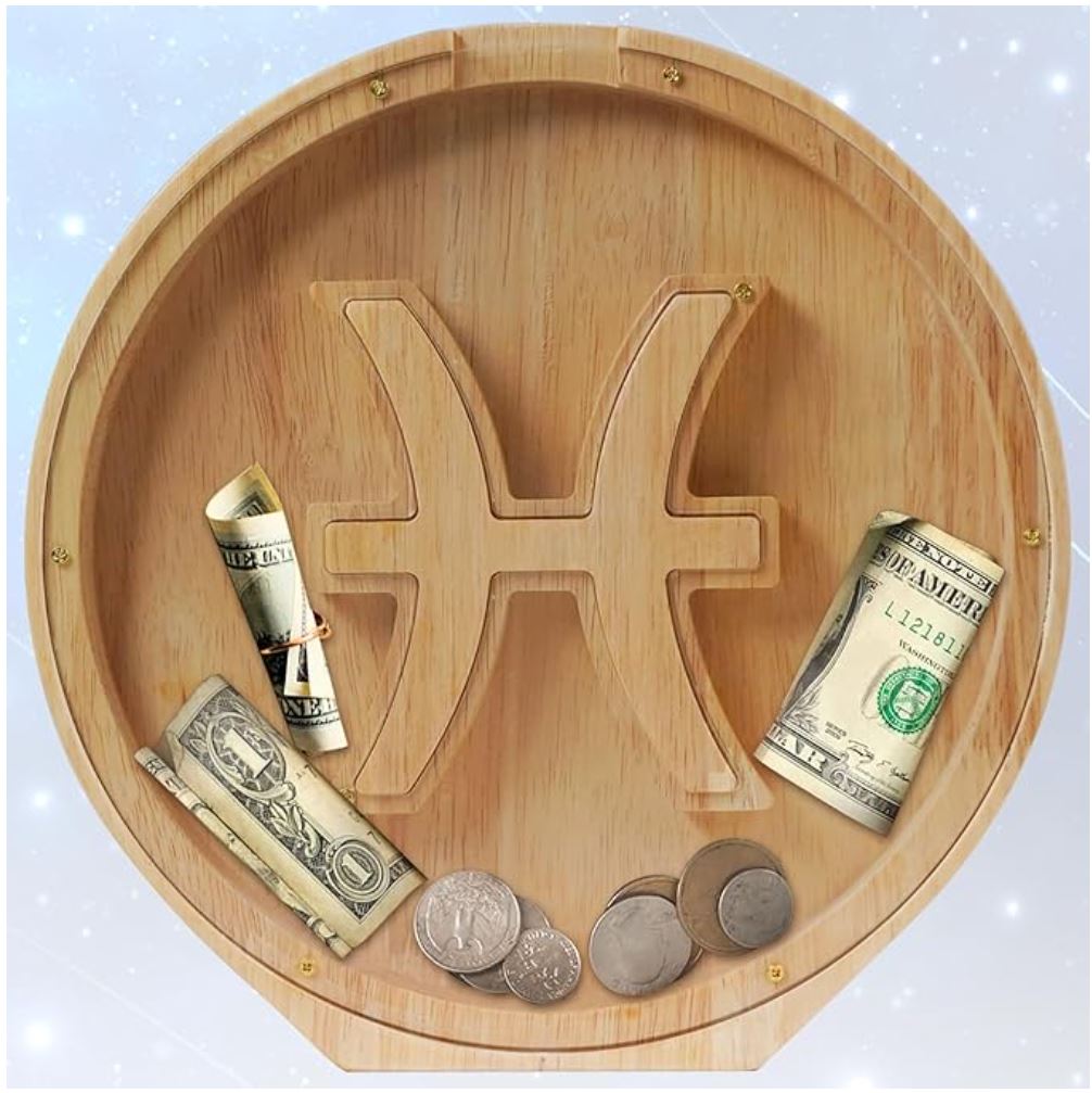 Wooden Horoscope Piggy Bank