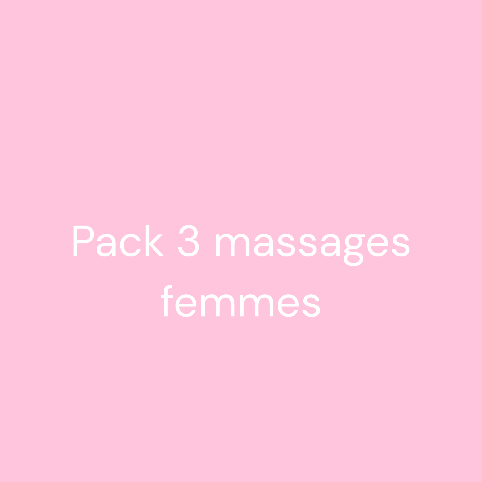 Pack 3 séances femmes