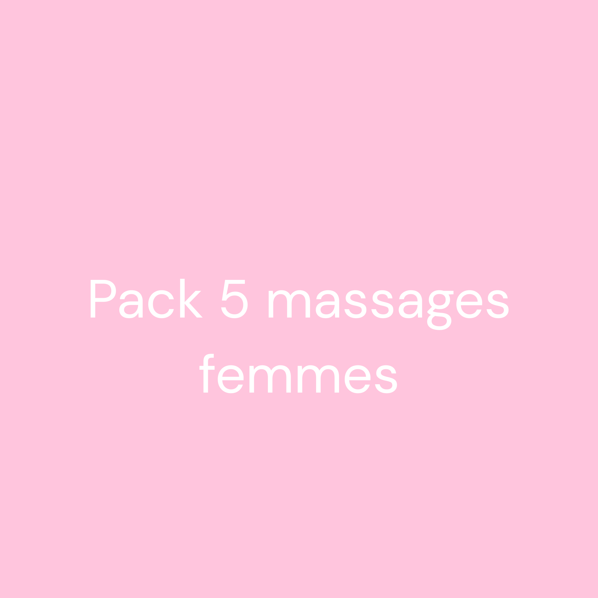 Pack 5 séances femmes