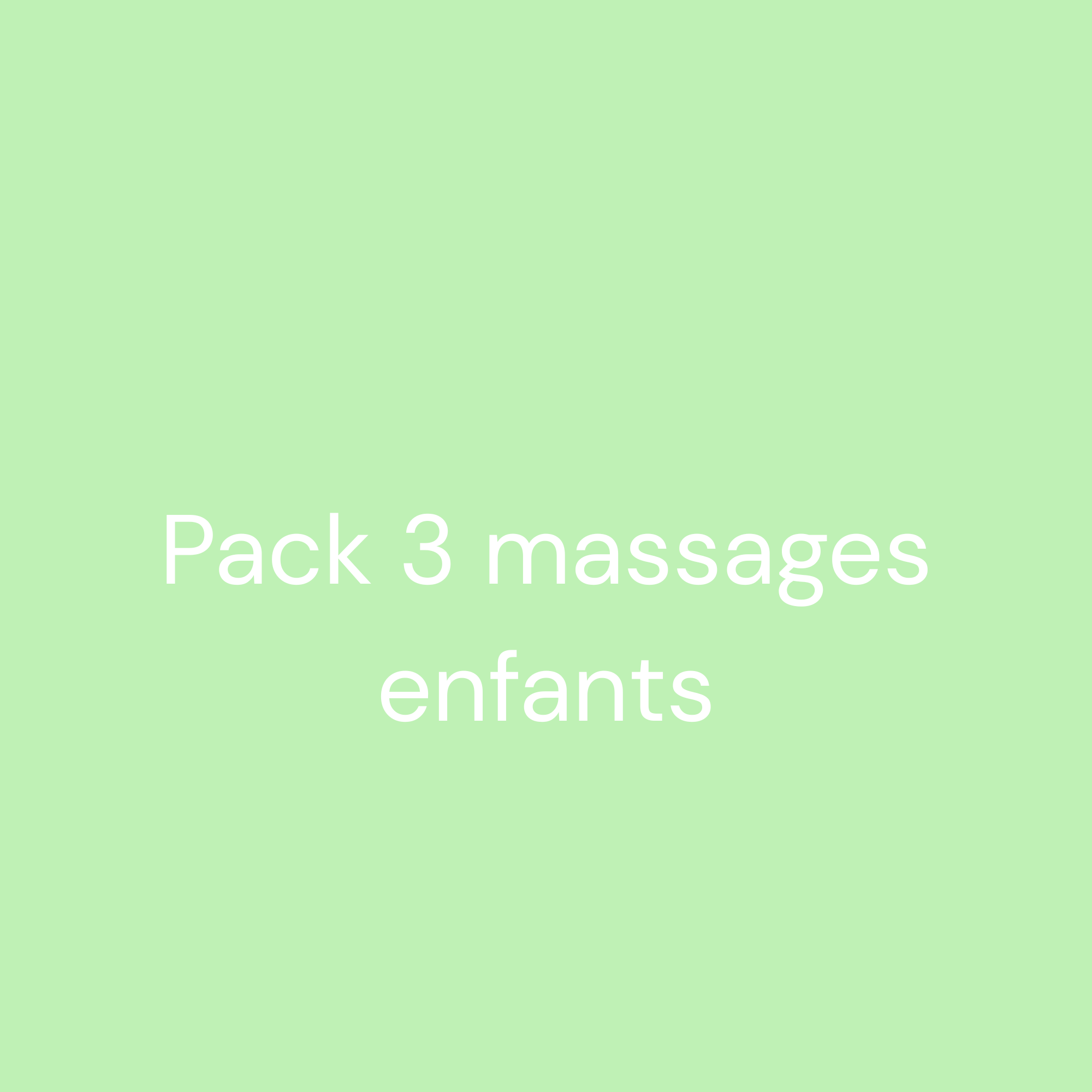 Pack 3 massages enfant MHAS