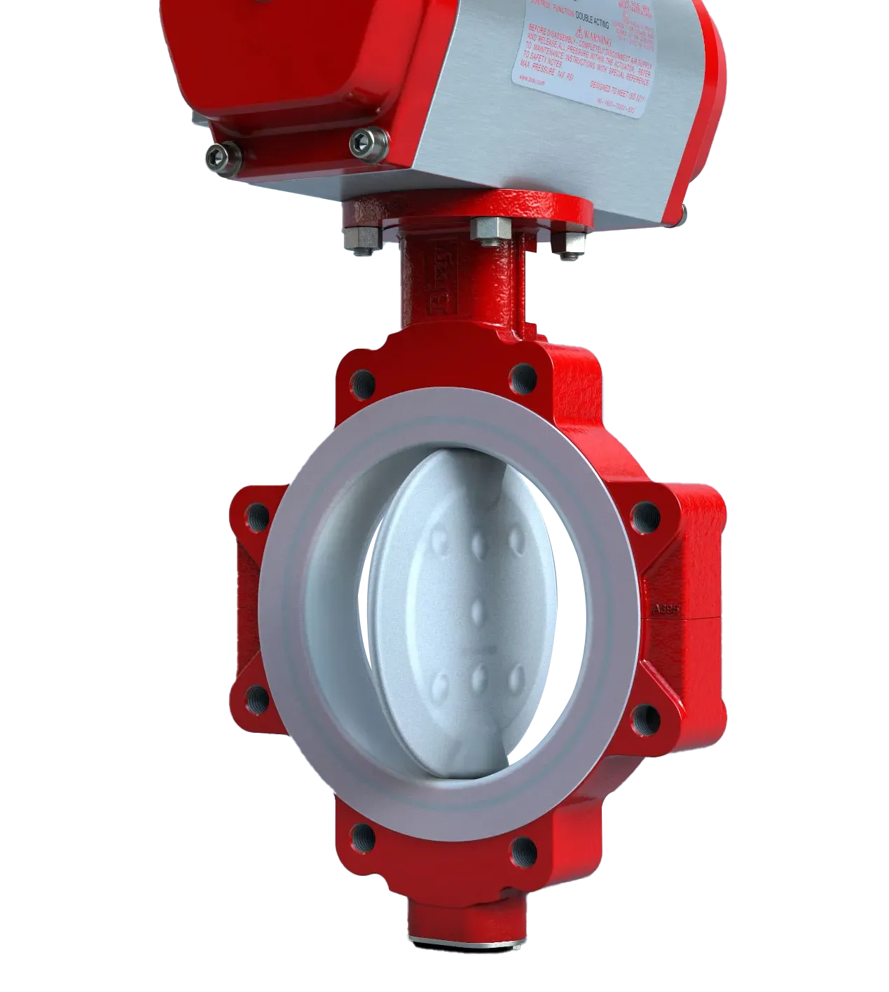 VÁLVULA MARIPOSA CON REVESTIMIENTO DE PFA ACRIS SERIE 24/25 BRAY