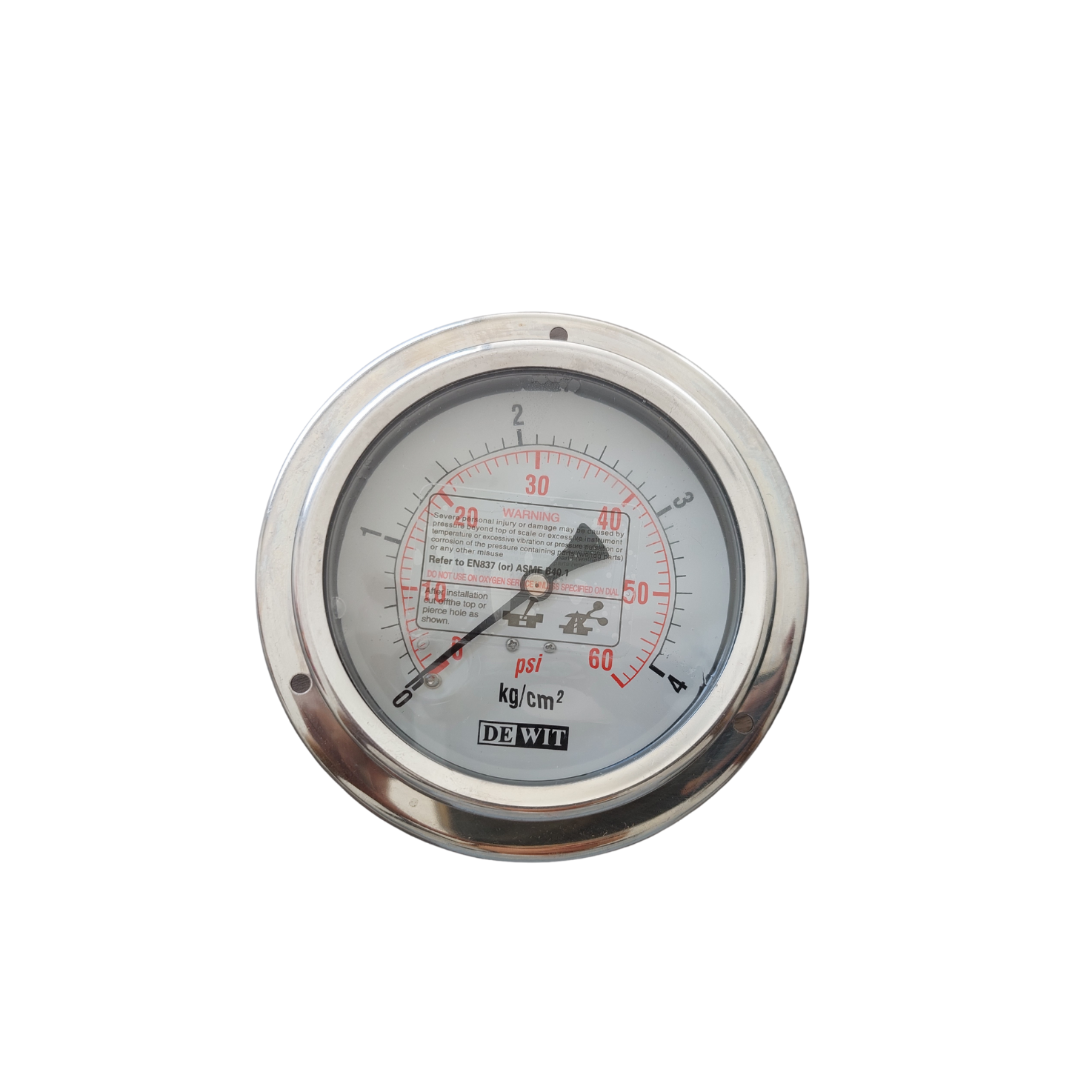 MANÓMETRO 4" POSTERIOR SERIE 255V DEWIT