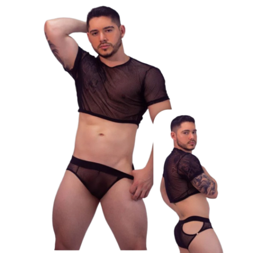 Conjunto de ropa interior transparente
