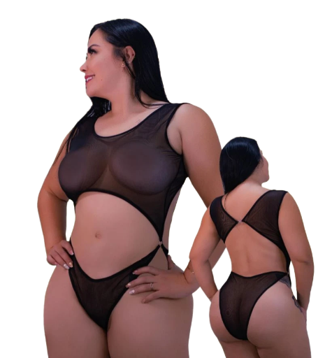 Body de malla transparente