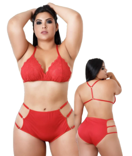 Conjunto de Lencería Roja