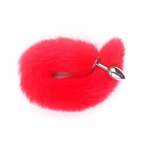 PLUG ANAL COLA DE ZORRO ROJA