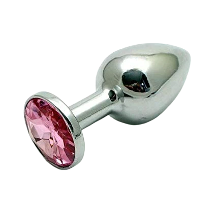 PLUG ANAL METÁLICO - ADORNO JOYA - TALLA S - (JOYA ROSADO)