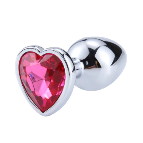 PLUG ANAL METÁLICO - ADORNO JOYA LOVE - TALLA S - (JOYA ROSADA)