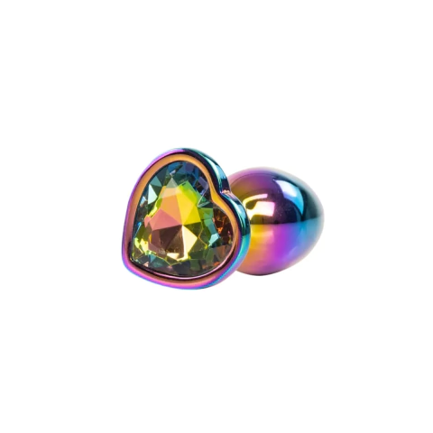 PLUG ANAL METÁLICO TORNASOL - ADORNO JOYA LOVE - TALLA S - (JOYA COLORES)
