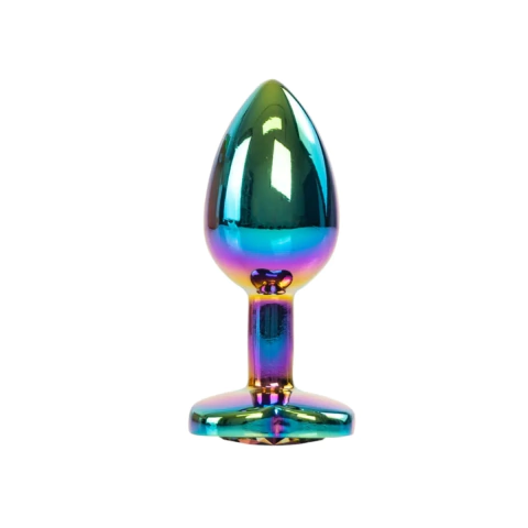 PLUG ANAL METÁLICO TORNASOL - ADORNO JOYA LOVE - TALLA S - (JOYA COLORES)