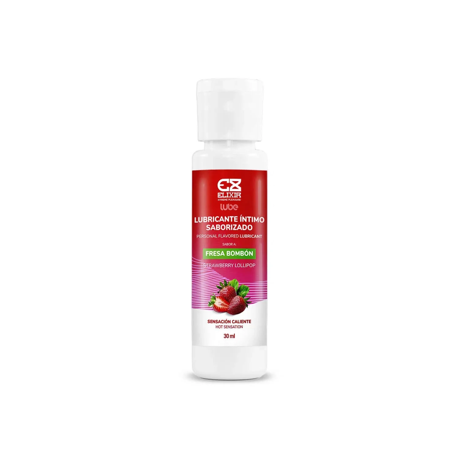 Lubricante Caliente Elixir 30 ml Fresa Bombón Lubricante Caliente Elixir 30 ml Fresa Bombón