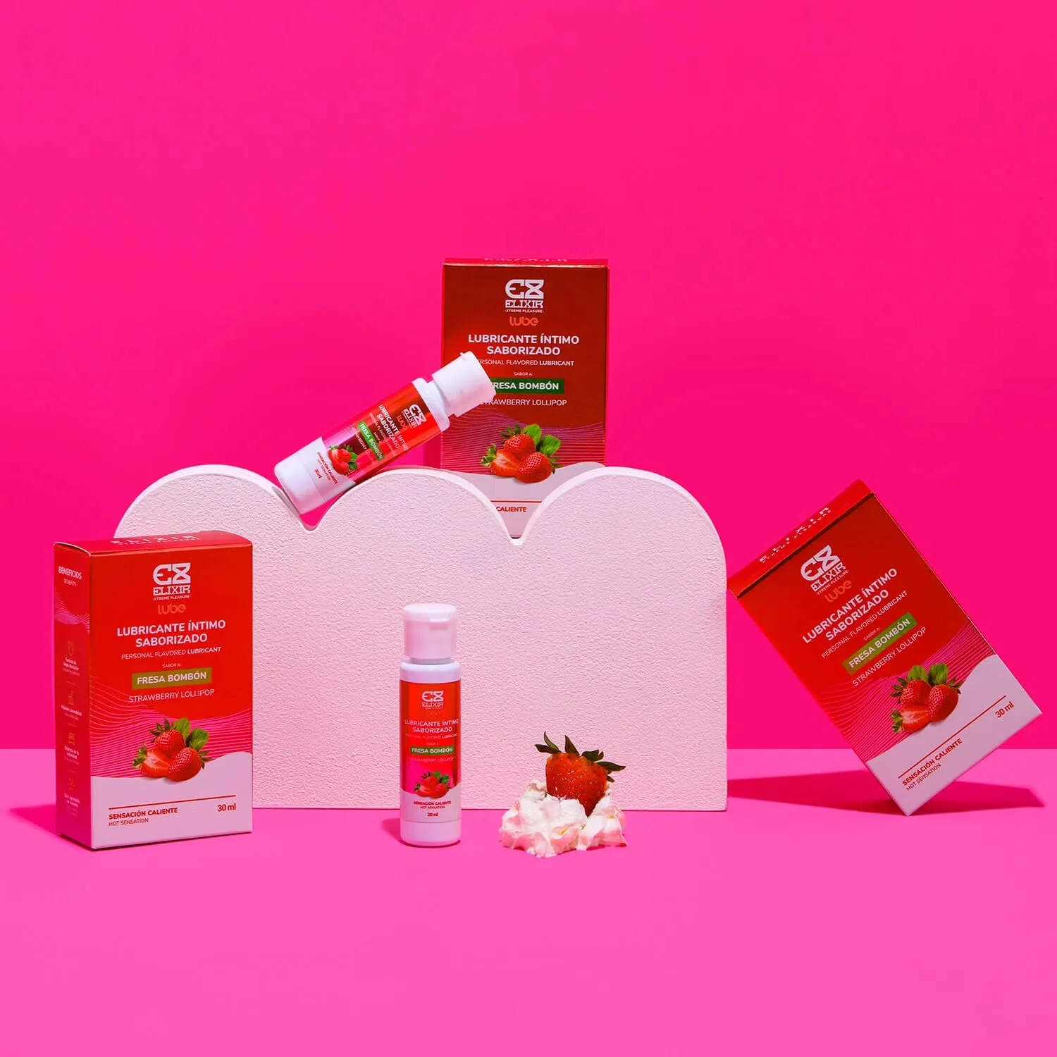  Lubricante Caliente Elixir 30 ml Fresa Bombón Lubricante Caliente Elixir 30 ml Fresa Bombón