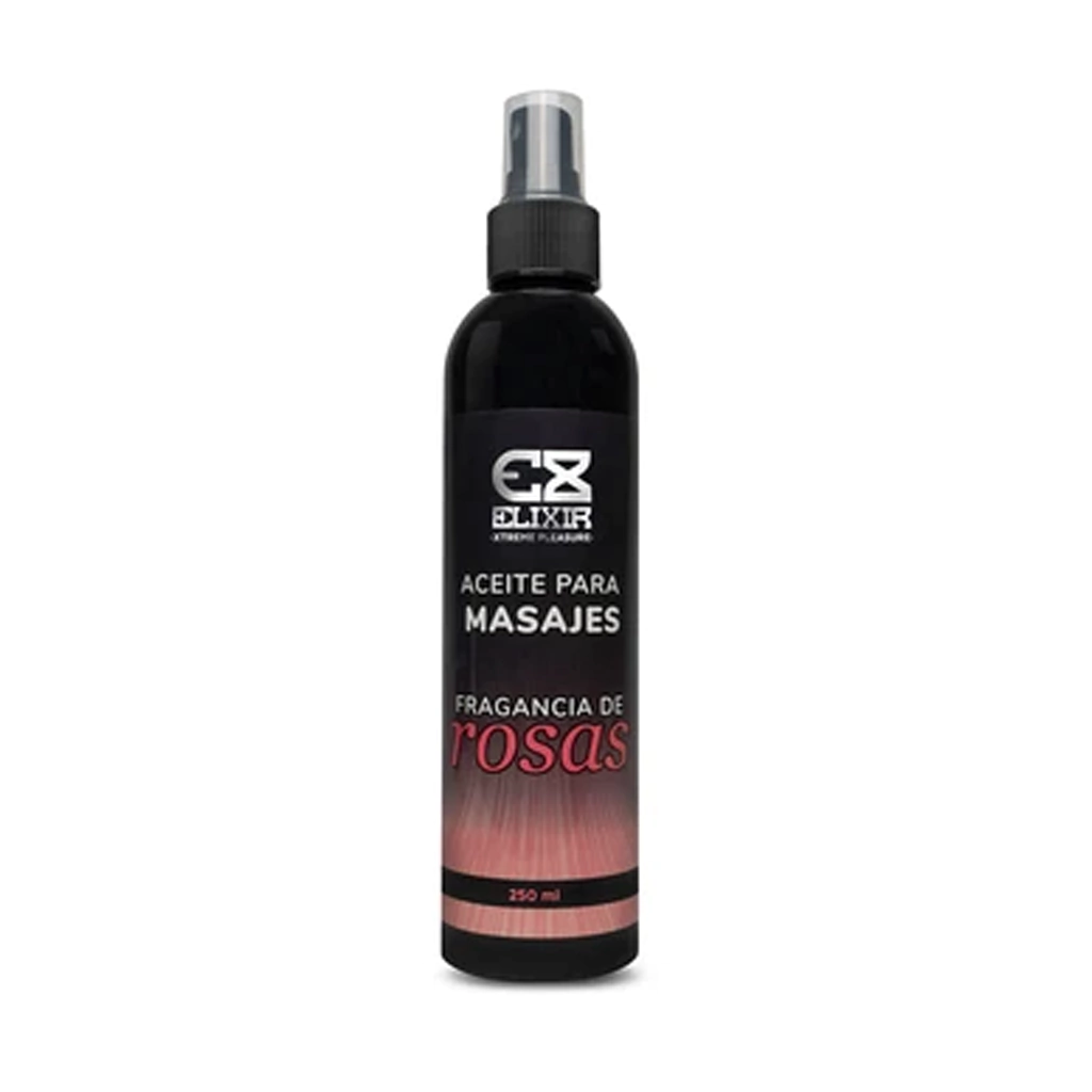 ACEITE PARA MASAJES  MARCA ELIXIR  ROSAS O COCO  250 ML