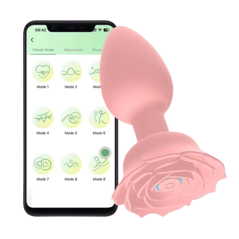VIBRADOR ROUSE PINK PLUG ANAL INTERACTIVO APP 