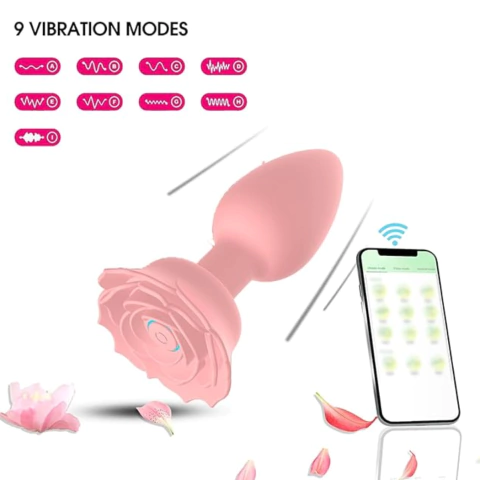 VIBRADOR ROUSE PINK PLUG ANAL INTERACTIVO APP 