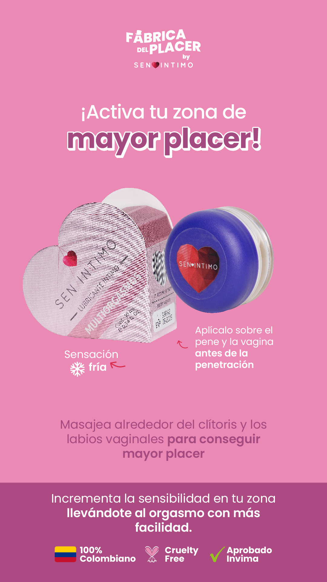 Lubricante Íntimo Multiorgasmos x 10 ml 